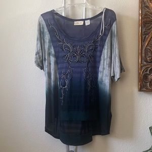 Brand: Miss Me Size: Large Color: grayish blue